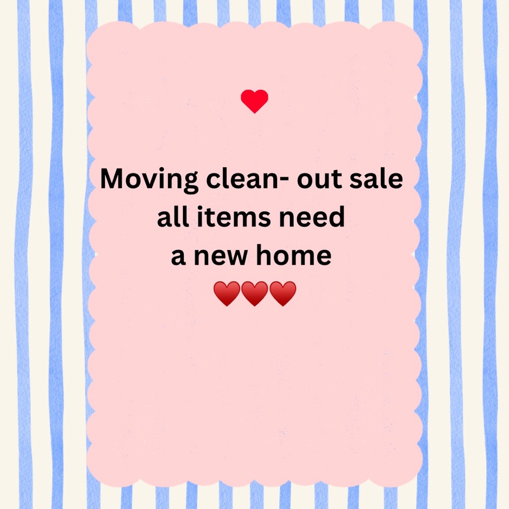 Pink Scalloped Card Graphic with Blue Stripes